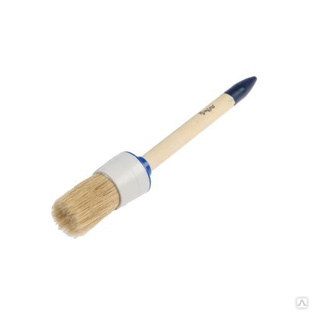 Кисть круглая TUNDRA basic натуральная щетина, деревянная ручка №10 (40 мм) 