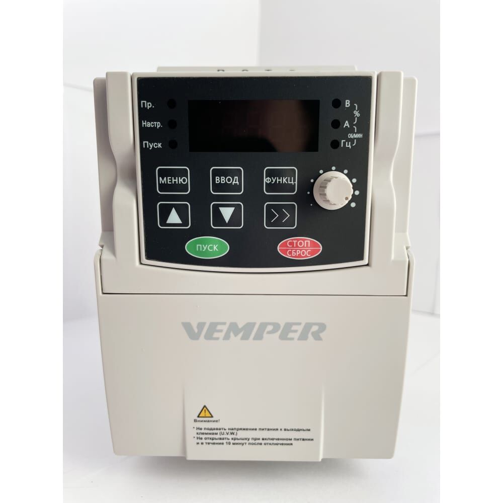 Частотный преобразователь VEMPER 0,4 кВт VR100-004S2B (220В) 13916