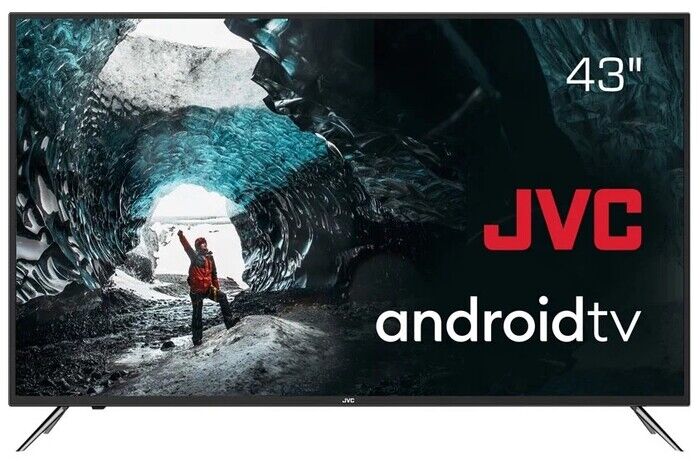 Телевизор JVC LT-43M690 черный, Android 9.0, FullHD, BT, DVB-C, DVB-T, DVB-T2, CI/CI+, 330 Кд/м², 5000:1, 178°/178°, VES