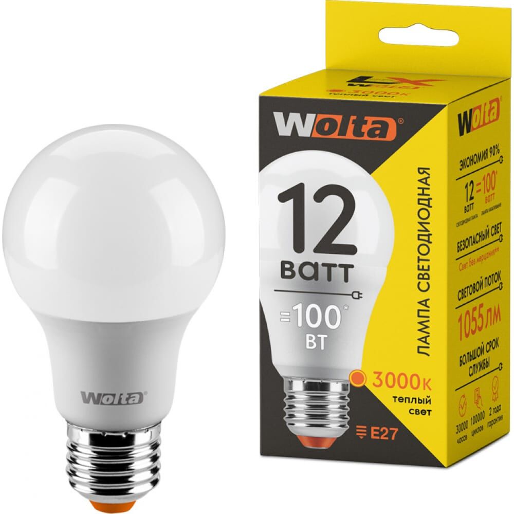 Светодиодная лампа Wolta 30Y60BL12E27
