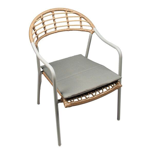 Стул E4027-31 (серо-коричневый) Фазенда Стулья, кресла для сада и террасы FoodAtlas
