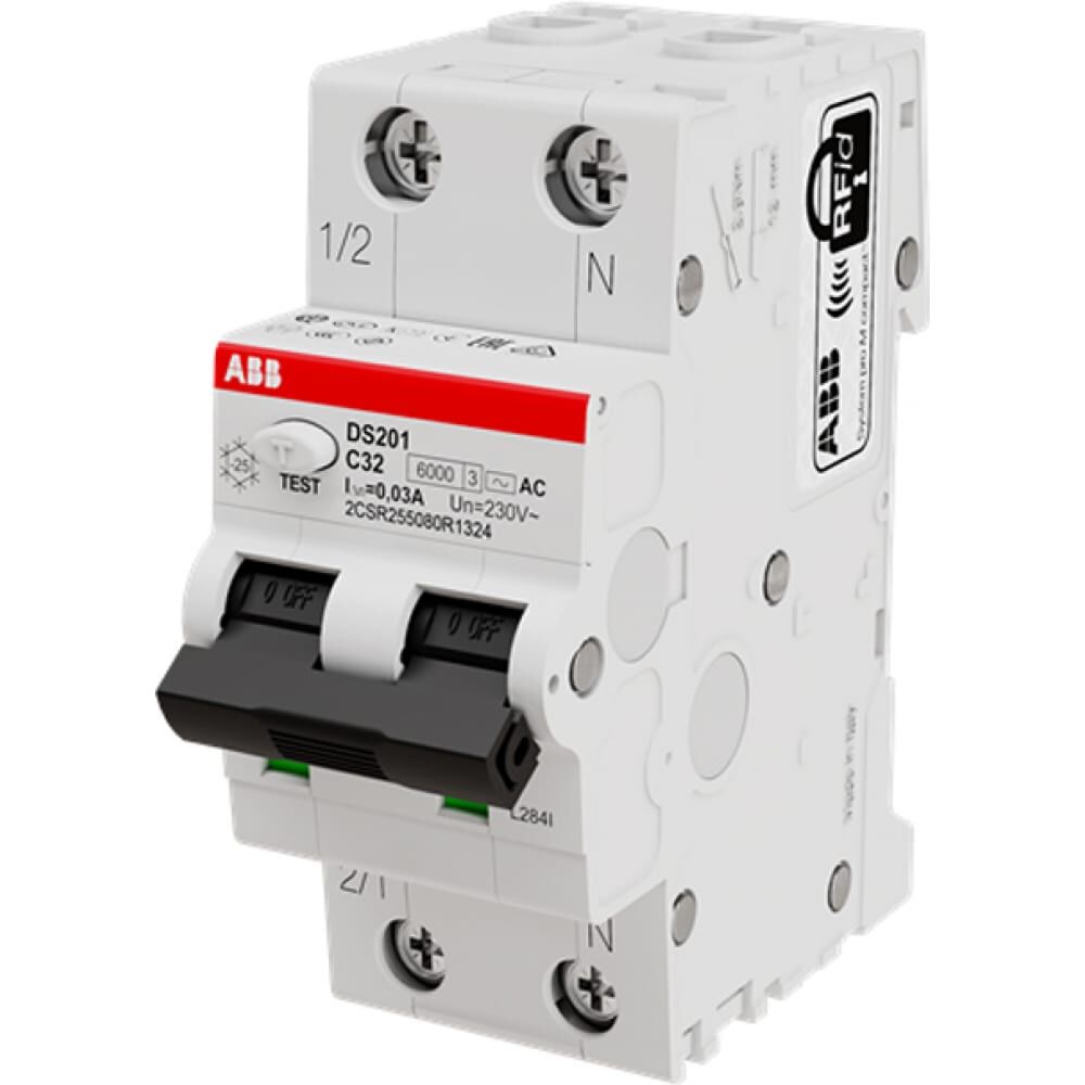 Автоматический выключатель дифференциального тока ABB DS201 C32 AC30 2CSR255080R1324