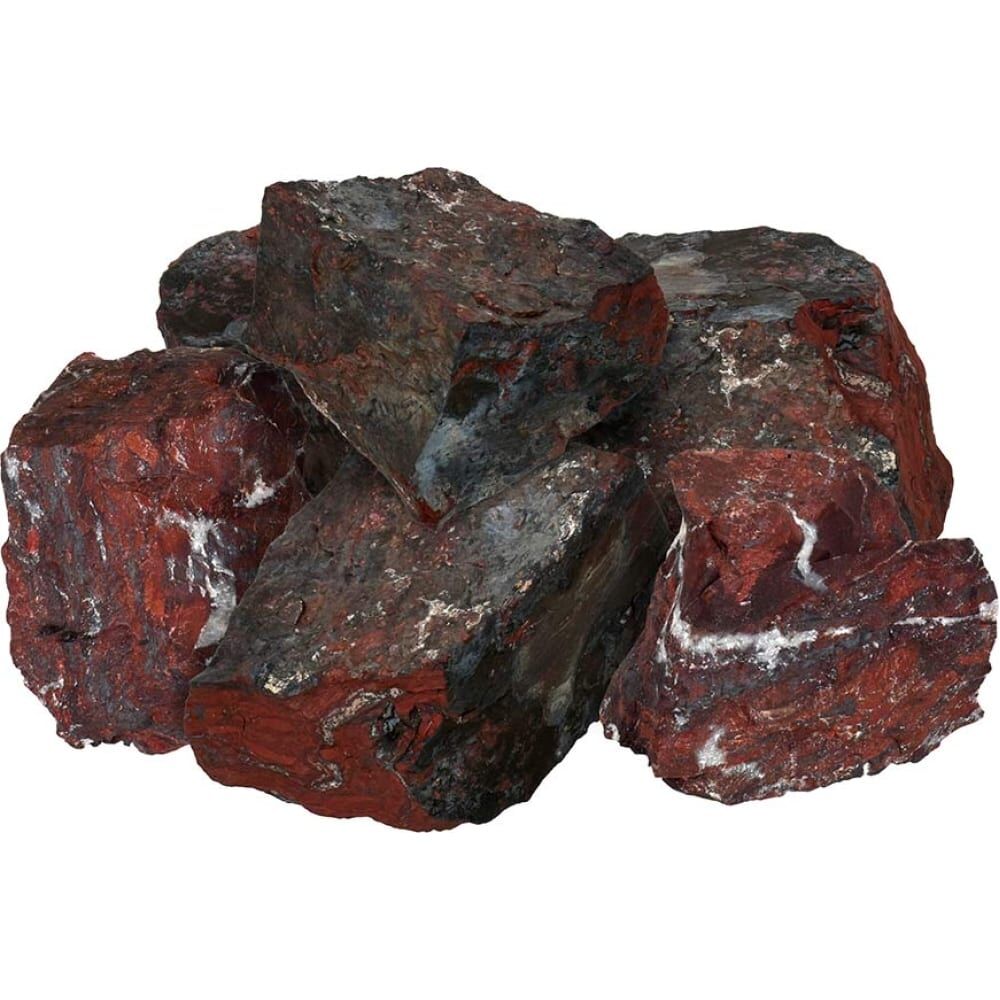 Камень Банные Штучки Яшма сургучная, колотый, средняя фракция 70-140 мм, в коробке 10 кг 33722 Банные штучки