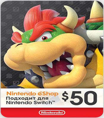 Игровая подписка Nintendo Карта оплаты Nintendo eShop 50 USD USA [Цифровая версия]