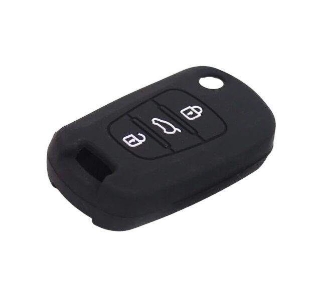 Чехол силиконовый для смарт-ключа Hyundai Sportage, Verna, 3 кнопки, выкидной