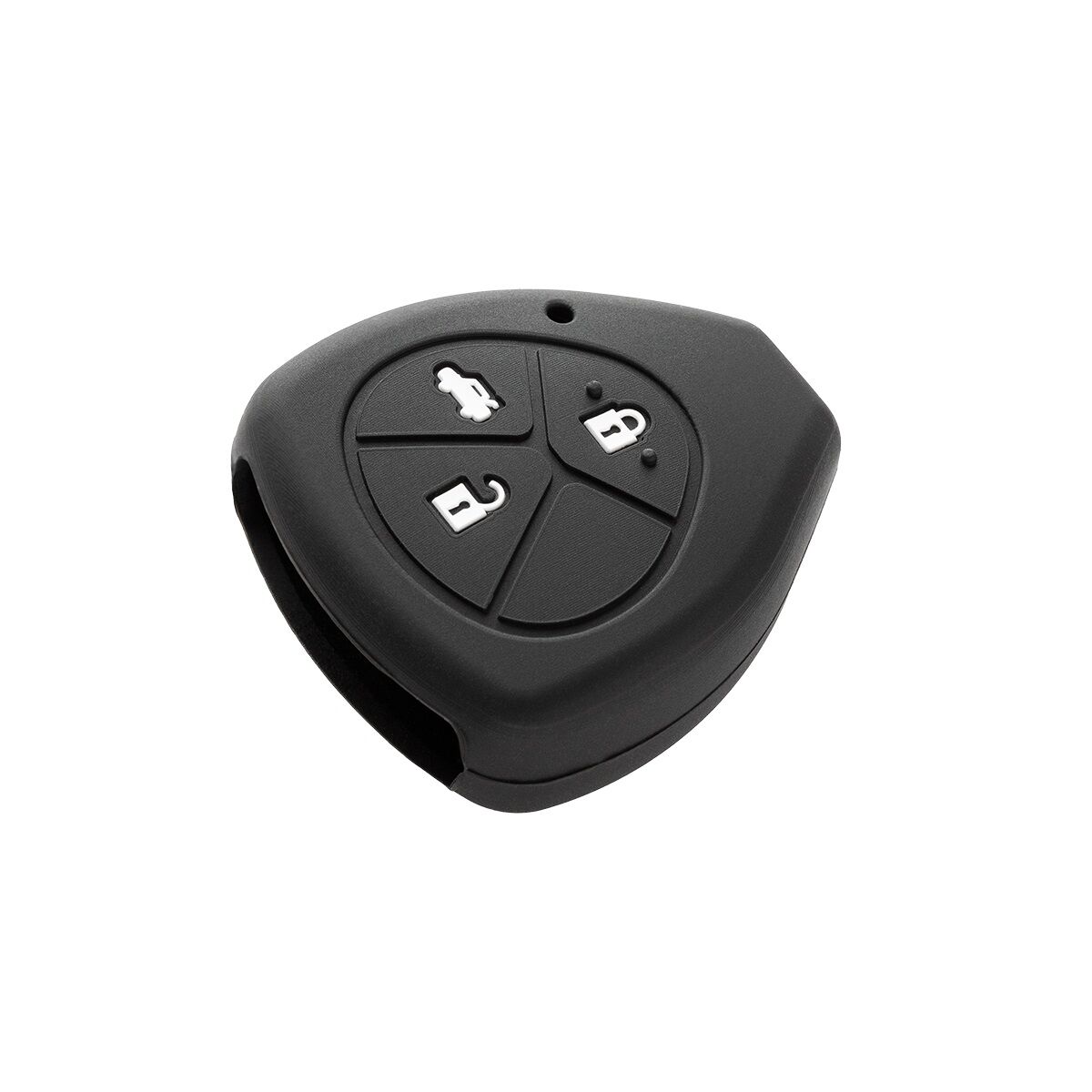Чехол силиконовый к чип-ключу Toyota Camry, Mark X, Crown треугольный, 3 кнопки, чёрный 1