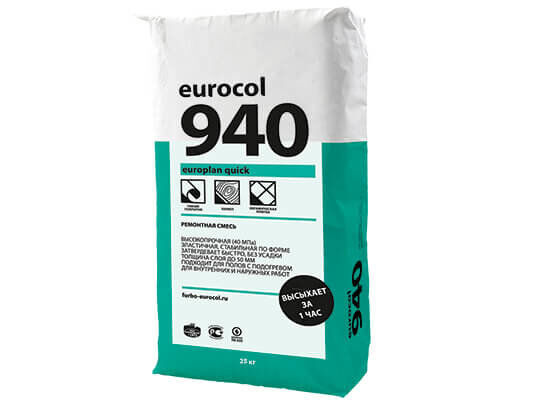 Сухая строительная смесь Forbo (Eurocol) 940 Europlan Quick 25 кг