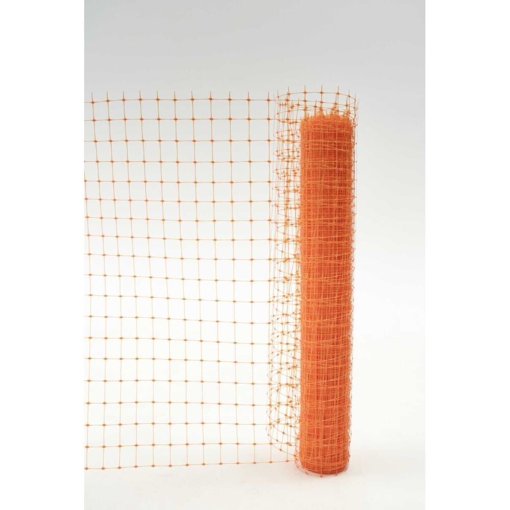 Сигнальная сетка Тенет оранжевая, ячейка 50х50 мм, размер 1х20 м 4620214450819