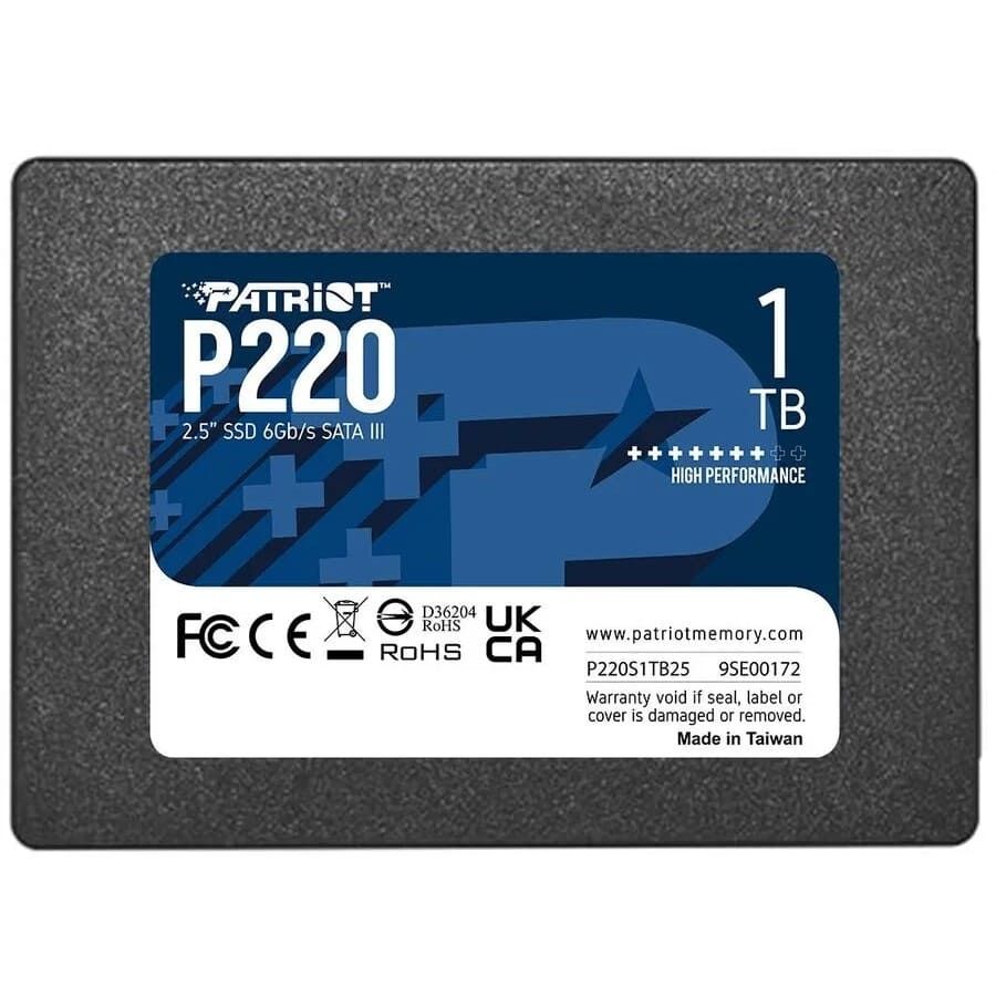 Диск SSD Patriot 1Tb P220S1TB25 P220 2.5" SATA3