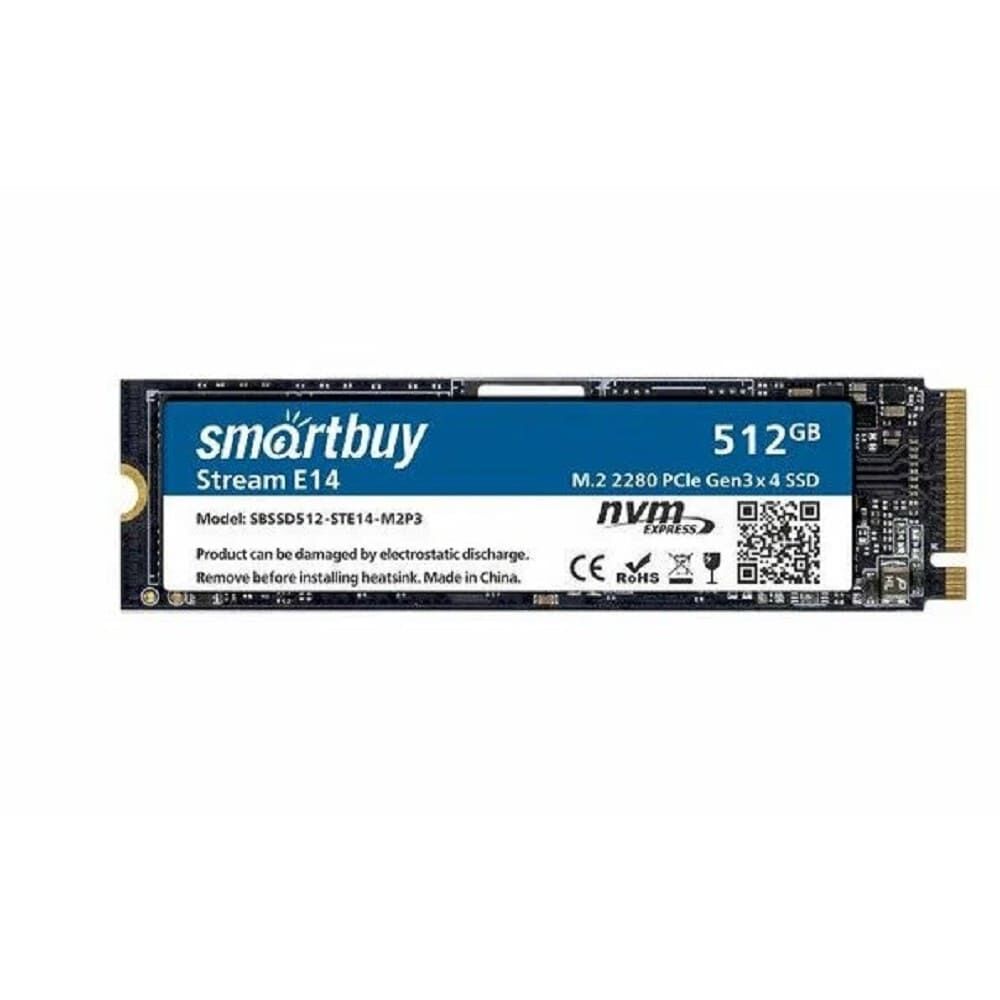 Диск SSD Smartbuy M.2 512Gb Stream E14 SBSSD512-STE14-M2P3 NVMe PCIe3 Smart buy