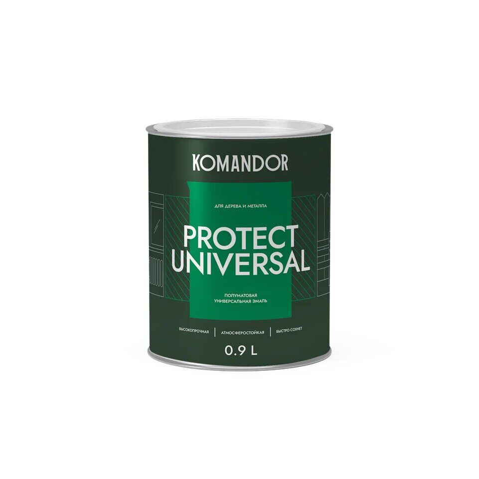 Эмаль полуматовая универсальная Protect Universal 0,9 л