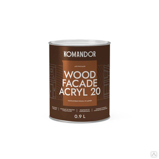 Краска по дереву, белая, полуматовая Wood Façade Acryl20, 0,9 л 