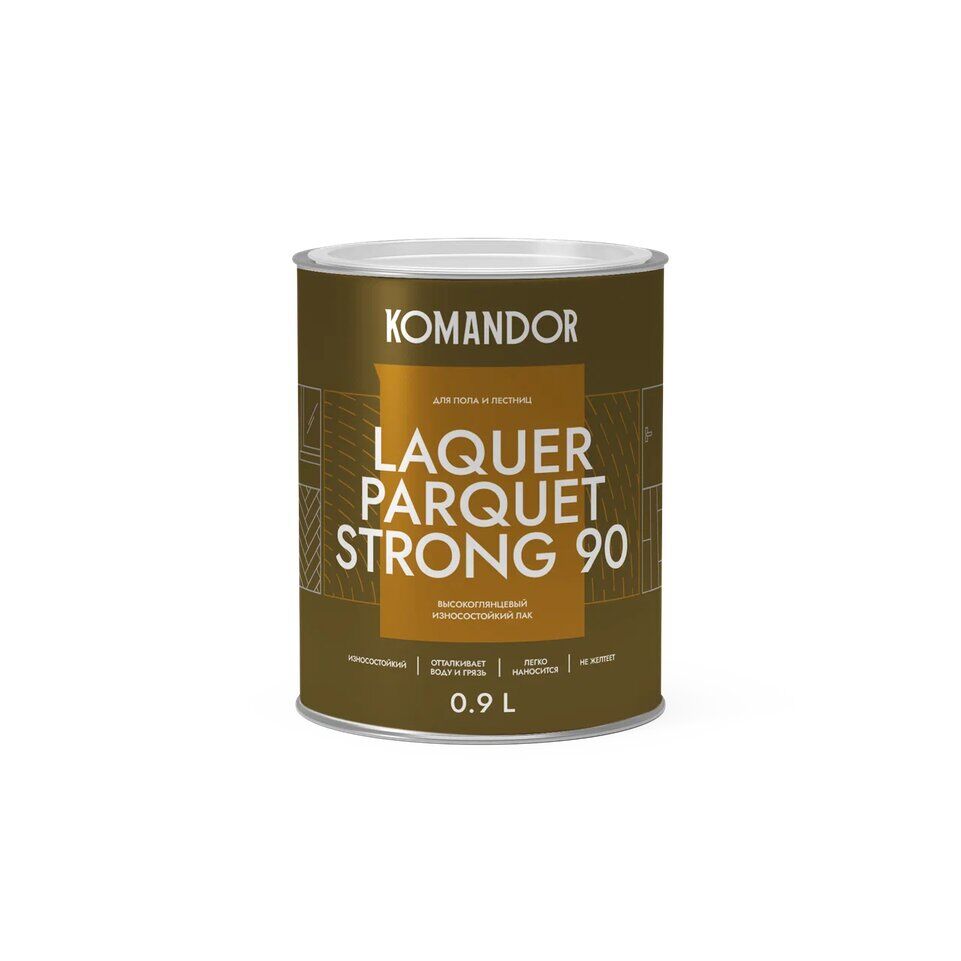 Лак износостойкий, прозрачный Laquer Parquet Strong 0,9 л