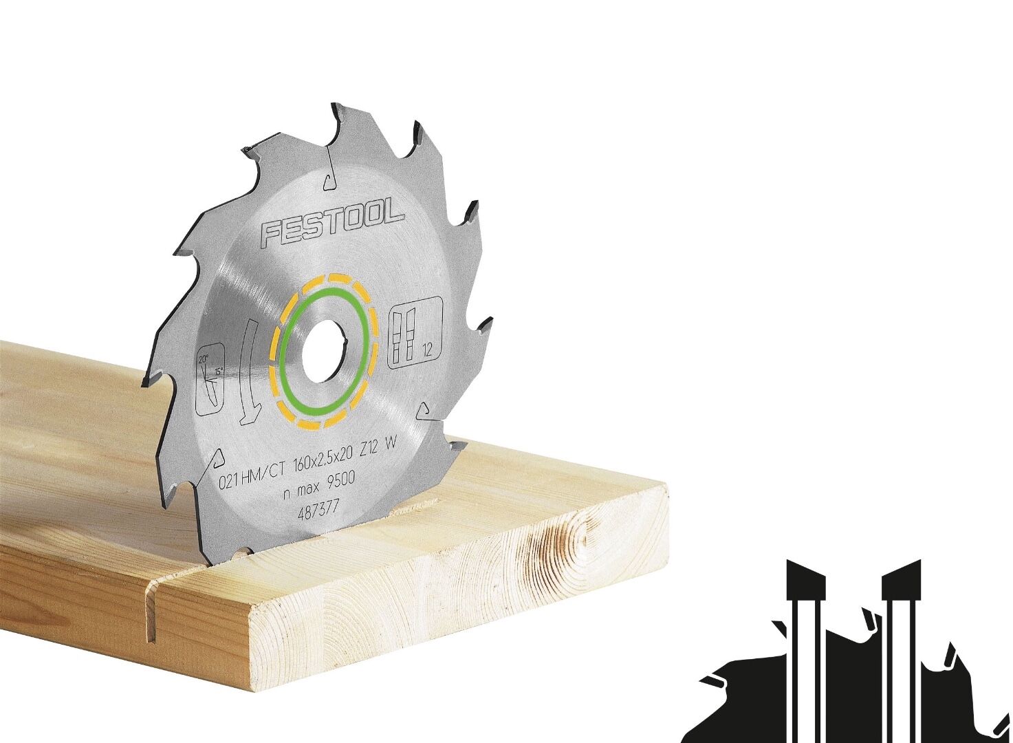 Пильный диск Festool WOOD STANDARD HW 160x2,2x20 W18 160x2.2x20 W18