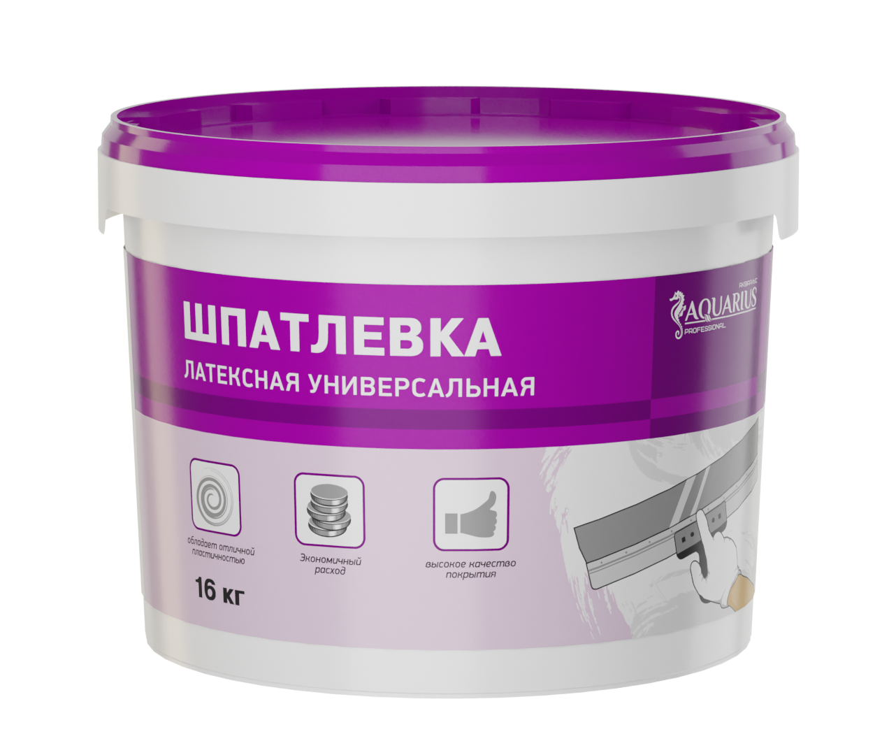 Шпатлевка универсальная латексная «Аквариус», 1кг, 3,5 кг, 16 кг, цена в  Краснодаре от компании Литокс-Кубань