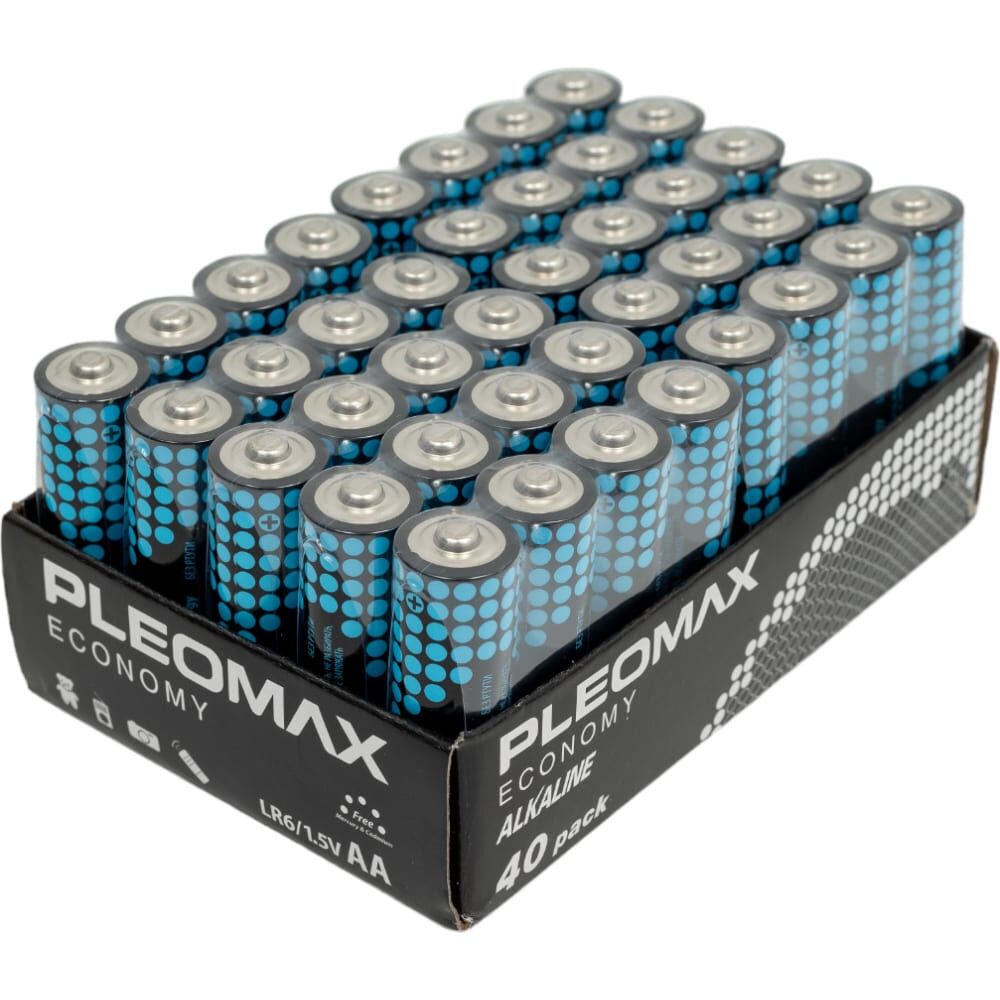 Батарейки Pleomax LR6 40 bulk Economy Alkaline (40/720/17280) Б0059835